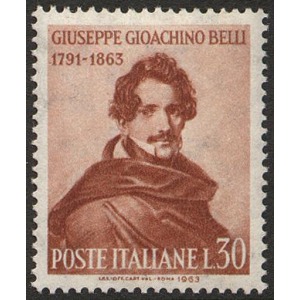 ITALIA - 1963 - 100° della morte di Gioachino Belli - 1 v.