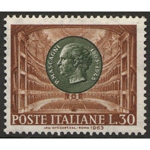 ITALIA - 1963 - 100° della nascita di Pietro Mascagni - 1 v.