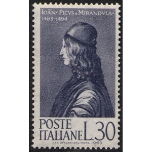 ITALIA - 1963 - 500° della nascita di Giovanni Pico della Mirandola 1 v.