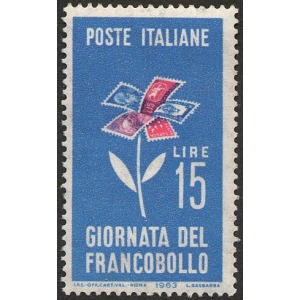 ITALIA - 1963 - 5° Giornata del Francobollo - 1 v.