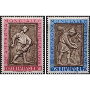 ITALIA - 1963 - Campagna mondiale contro la fame - 2 v.