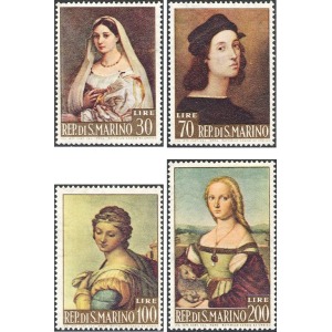 SAN MARINO - 1963 - Dipinti di Raffaello - 4 v.