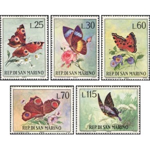 SAN MARINO - 1963 - Farfalle - 5 v.