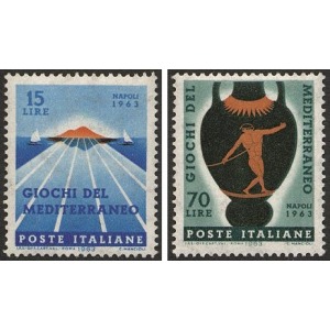 ITALIA - 1963 - Giochi del Mediterraneo - 2 v.