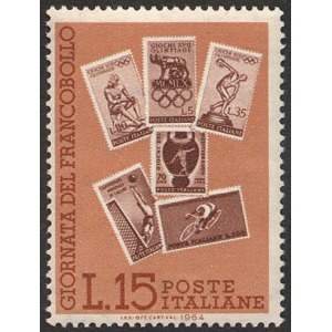 ITALIA - 1964 - 6° Giornata del Francobollo - 1 v.