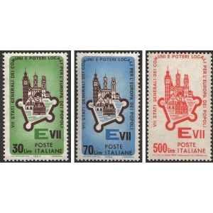 ITALIA - 1964 - 7° assemblea degli Stati Generali dei Comuni d'Europa - 3 v.
