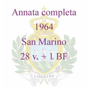 SAN MARINO - 1964 - Annata completa - 28 v. + 1 BF