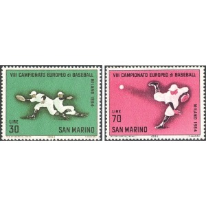 SAN MARINO - 1964 - Campionato europeo di baseball - 2 v.