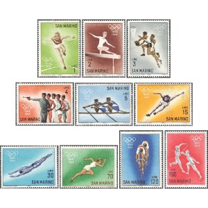 SAN MARINO - 1964 - Olimpiadi di Tokyo - 10 v.