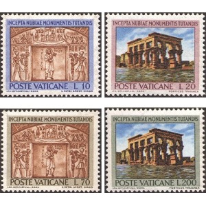 VATICANO - 1964 - Salvaguardia dei Monumenti della Nubia - 4 v.