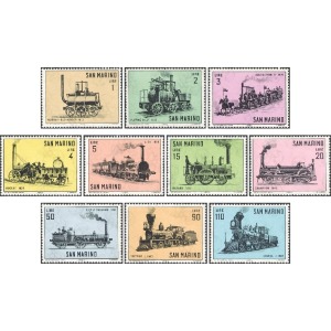 SAN MARINO - 1964 - Storia della locomotiva - 10 v.