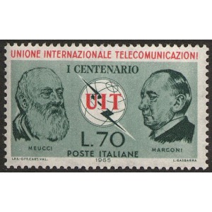 ITALIA - 1965 - 100° dell'UIT - 1 v.