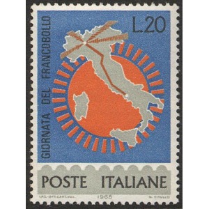 ITALIA - 1965 - 7° Giornata del Francobollo - 1 v.