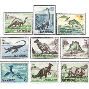SAN MARINO - 1965 - Animali della preistoria - 9 v.