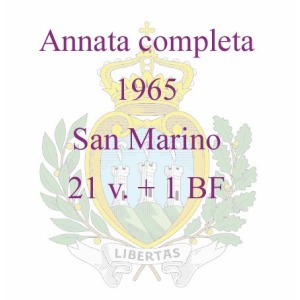 SAN MARINO - 1965 - Annata completa - 21 v. + 1 BF