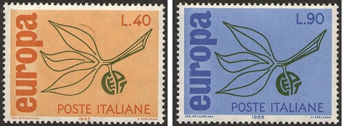 1965 Europa 2 v. Italia ITALIA - 1965 - Europa - 2 v.