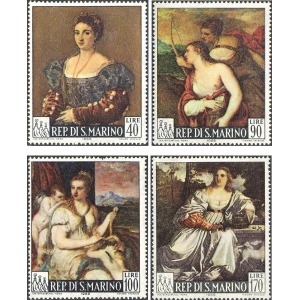 SAN MARINO - 1966 - Dipinti di Tiziano - 4 v.