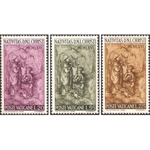 VATICANO - 1966 - Natale - 3 v.