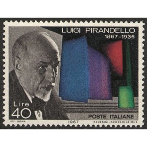 ITALIA - 1967 - 100° della nascita di Luigi Pirandello - 1 v.