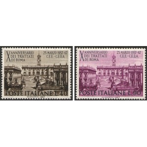 ITALIA - 1967 - 10° dei Trattati di Roma - 2 v.