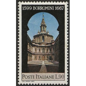 ITALIA - 1967 - 300° della morte di Francesco Borromini - 1 v.
