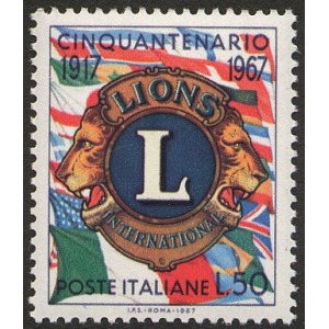 ITALIA - 1967 - 50° dei Lions Clubs - 1 v.