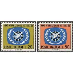 ITALIA - 1967 - Anno internazionale del Turismo - 2 v.