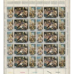 SAN MARINO - 1967 - Dipinti del Guercino - 1 MF da 10 trittici