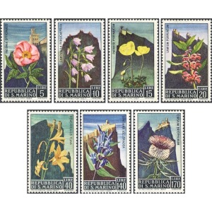 SAN MARINO - 1967 - Fiori III serie - 7 v.