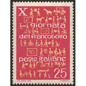 ITALIA - 1968 - 10° Giornata del Francobollo - 1 v.