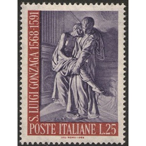ITALIA - 1968 - 400° della nascita di San Luigi Gonzaga - 1 v.