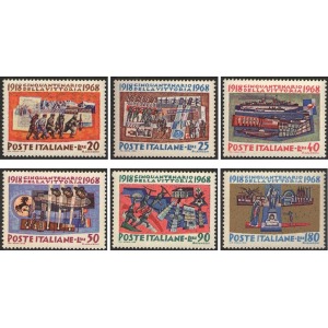 ITALIA - 1968 - 50° della Vittoria del 1918 - 6 v.