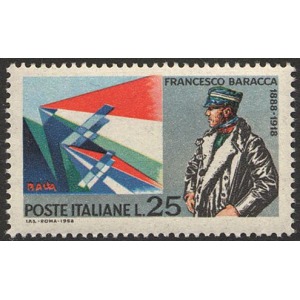 ITALIA - 1968 - 50° della morte di Francesco Baracca - 1 v.