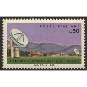 ITALIA - 1968 - Centro telecomunicazioni spaziali del Fucino - 1 v.