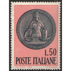 ITALIA - 1969 - 100° della Ragioneria Generale dello Stato - 1 v.
