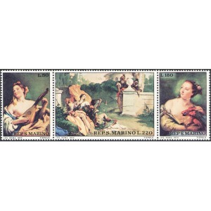 SAN MARINO - 1970 - 200° della morte di G. B. Tiepolo - 3 v. in trittico