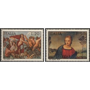 ITALIA - 1970 - 450° della morte di Raffaello Sanzio - 2 v.