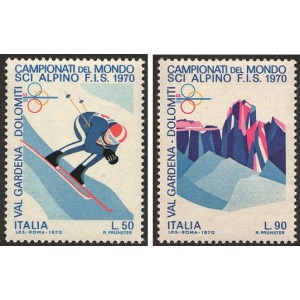 ITALIA - 1970 - Campionato mondiale di sci - 2 v.