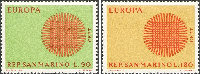 1970 Europa 2 v. San Marino SAN MARINO - 1970 - Europa - 2 v.