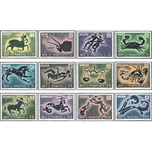 SAN MARINO - 1970 - Segni dello zodiaco - 12 v.