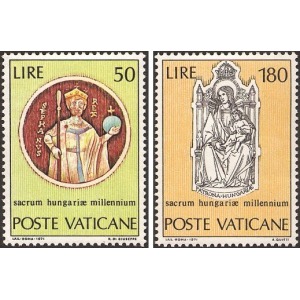 VATICANO - 1971 - 1000° di Santo Stefano - 2 v.