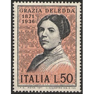 ITALIA - 1971 - 100° della nascita di Grazia Deledda - 1 v.