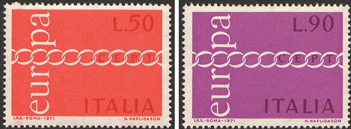 1971 Europa 2 v. Italia ITALIA - 1971 - Europa - 2 v.