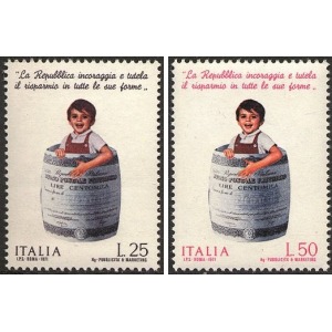 ITALIA - 1971 - Risparmio postale - 2 v.