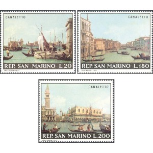 SAN MARINO - 1971 - Salviamo Venezia, dipinti del Canaletto - 3 v.