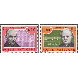 VATICANO - 1972 - 100° della nascita di Don Luigi Orione e di Don Lorenzo Perosi - 2 v.