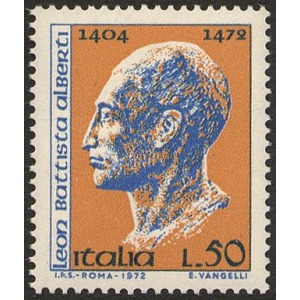 ITALIA - 1972 - 500° della morte di Leon Battista Alberti - 1 v.