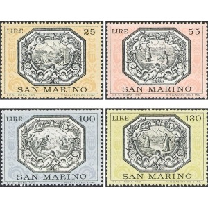 SAN MARINO - 1972 - Allegorie da antiche stampe - 4 v.