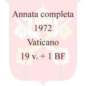 VATICANO - 1972 - Annata completa - 19 v. + 1 BF