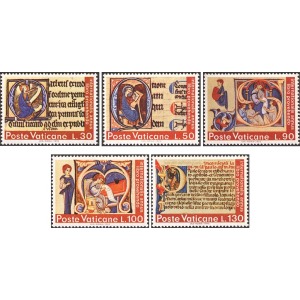 VATICANO - 1972 - Anno internazionale del libro - 5 v.